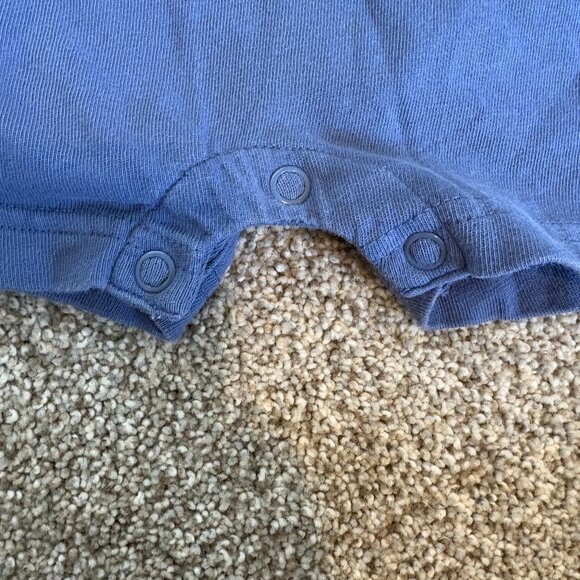 Small Big Dogs Baby 0-3 months Romper Blue Dog Embroidered 90s Vintage - Picture 3 of 7